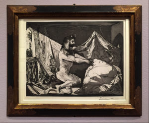 Satyr and Sleeping Woman, 1936, Aquatint